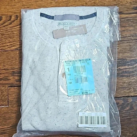 J. Crew Wallace & Barnes Waffle Henley XXL Tall - Picture 2 of 2